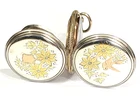 1925 Rare ELGIN 17j Silver/Gold Inlay Gents Hunter Pocket Watch SERVICED Antique