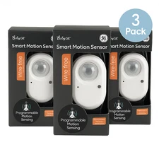 GE Smart Motion Sensor Wire-Free Programmable 3 Pack - New