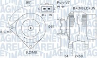 Magneti Marelli Lichtmaschine Generator FüR VW Sharan 7M8 7M9 7M6 2.8 V6 24V