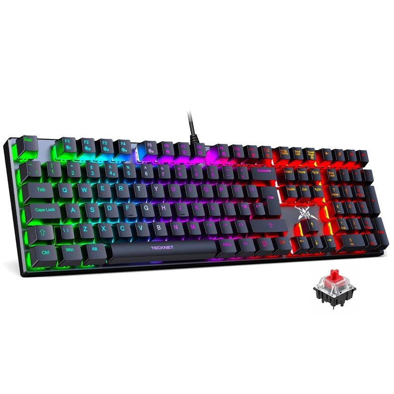 Mechanical Gaming Keyboard - Red Switches Mechanical Keyboard with 109