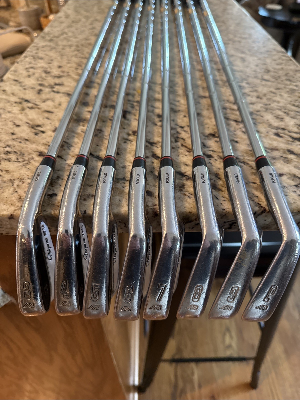 Mizuno MP-14 Iron Set 3–PW Forged Blades S300 Stiff Shaft Lamkin Grips