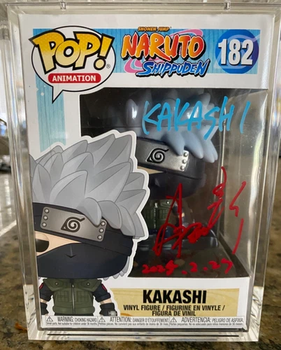 Naruto Kakashi Hatake #182 JVA Japanese signed Funko pop COA by Kazuhiko Inoue
