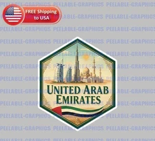 United Arab Emirates Country Souvenir Decal Vinyl Sticker Travel Luggage B