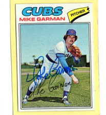 Autographed Mike Garman 1977 Topps Cubs signed