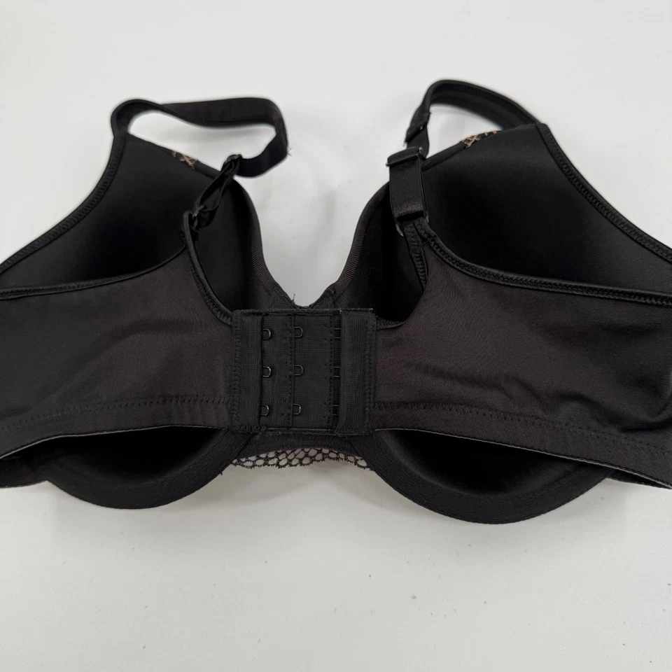 Bali One Smooth U Side Support Underwire Bra 36D Black Lace Style 3547 - Image 2 of 4