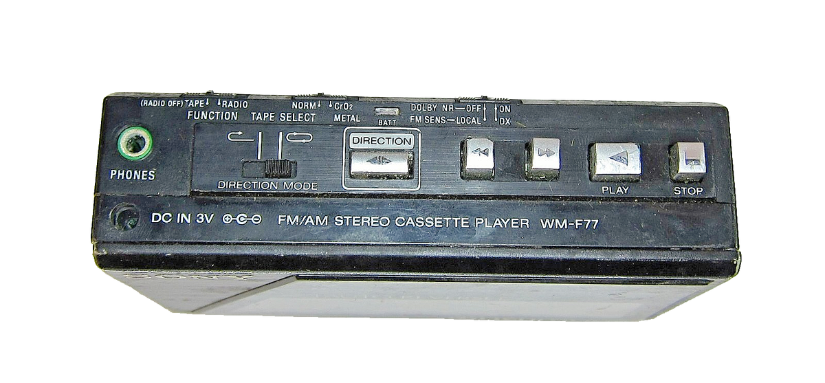 Vintage Sony Walkman WM-F77 FM/AM Stereo Cassette Player for PARTS