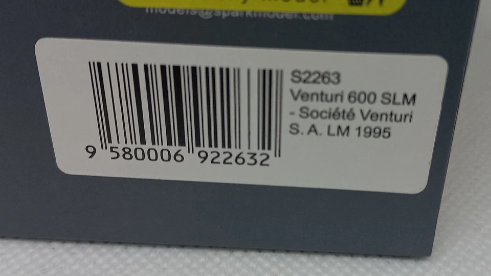 Venturi 600 SLM nr. 44 24h Le Mans 1995 1/43 Spark S2263 - Immagine 4 di 4