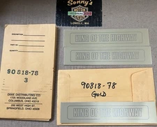 1978 AMF Harley-Davidson "KING OF THE HIGHWAY" gold -SET OF THREE- 90818-78 NOS