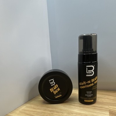 L3VEL3 Beard Kit! Leave-In Beard Foam 5oz, Beard Balm 3.4oz, Barber  brand 