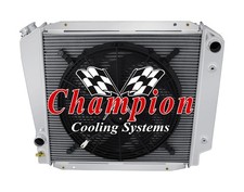 Er Champion 3 Row Radiator16 Fan For 1966-1977 Ford Bronco Coyote Engine Swap