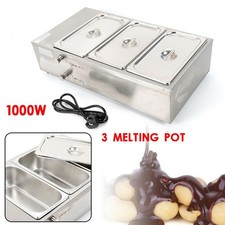 Commercial Electric Chocolate Tempering Machine 12kg Melter Maker 3 Melting Pot