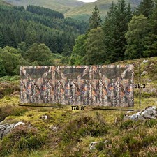 Camping Hunting Blind 3-Panel See Through for 176 x 58.3 in Camouflage Setup