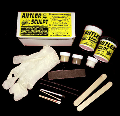 ANTLER REPAIR Kit - Deer Elk Horns Skulls FIX BROKEN Points - LIGHTING LAMPS ART