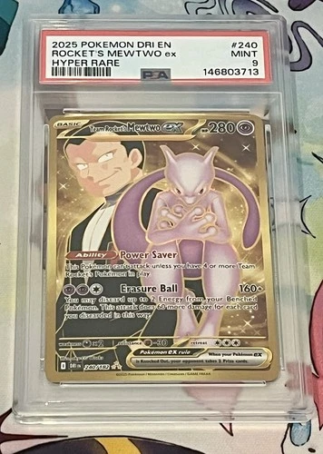 Pokemon TCG Team Rocket's Mewtwo 240/182 PSA 9 Mint