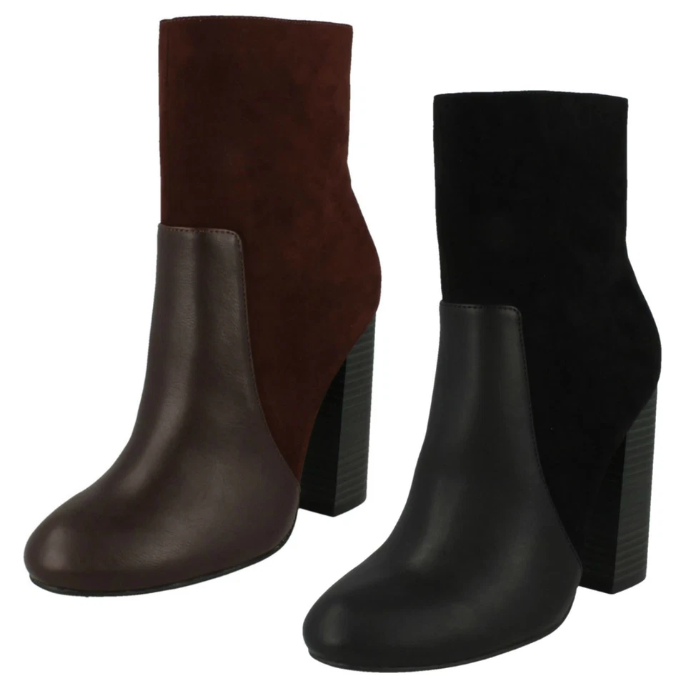 Damen ANNE MICHELLE Mikrofaser Reißverschluss Knöchelhoch Stiefel - Bild 1 von 1