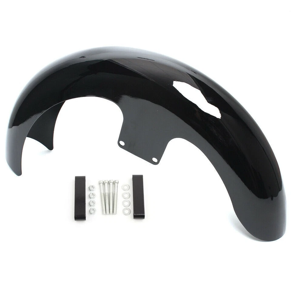 Guardabarros delantero envolvente para ruedas de 21 pulgadas para excavadoras personalizadas Harley Touring Road King Foto 3 de 4