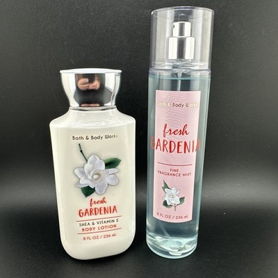Bath Body Works FRESH  GARDENIA Fragrance Mist , Body Lotion 2pcs Set