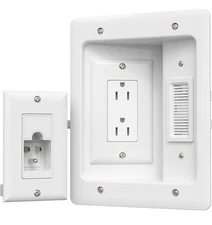 TV Cord Hider for Wall Mounted TV, in-Wall Cable Management Kit, Outlet Box NEW