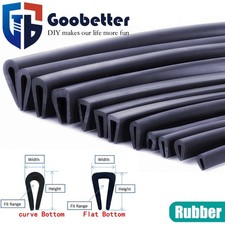 Rubber U Black Channel Edging Trim Seal For Door Window Edge Protector Strip