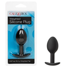 Weighted Silicone Anal Plug - Black