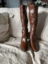 Franco Sarto Women's Brown Heeled Dress Boots Size 8.5