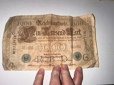 🇩🇪 German 1000 Mark Reichsbanknote 21 April 1910 Berlin -16C