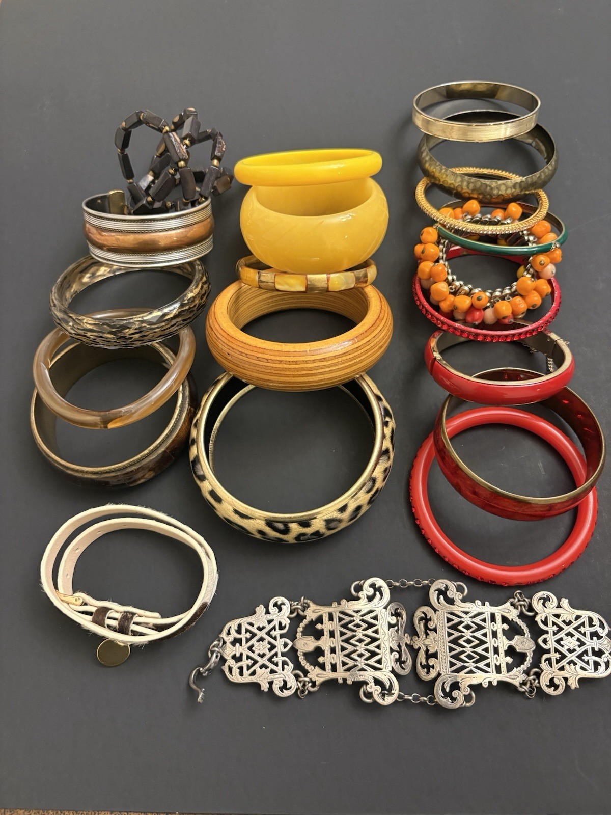 Multicolor Stackable Bangle Cuff Beaded Bracelet … - image 2