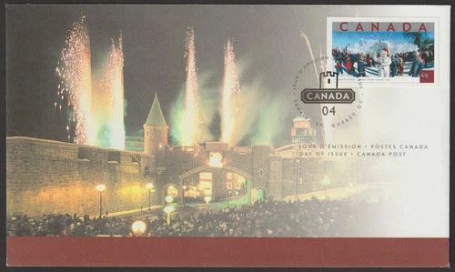 CANADA 2004 TOURIST ATTRACTIONS QUEBEC WINTER CARNIVAL FIRST DAY COVER !! M146