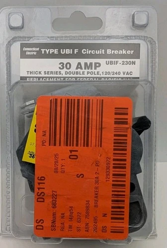 Connecticut Electric UBIF-230N Thick Double Pole Circuit Breaker (Sealed)