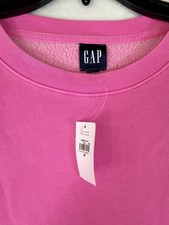 Gap Vintage Soft Wedge Crewneck Sweatshirt Medium Women Pink Long Sleeve Top New