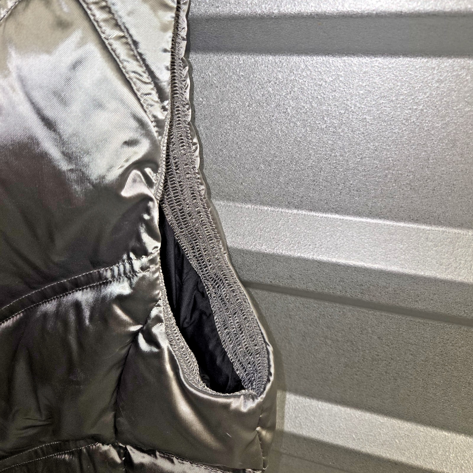 Athleta Medium Vest Responsible Silver Metallic P… - image 8