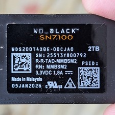 Image of Western Digital WD_Black SN7100 2TB NVMe m.2 SSD PCIE gen4 4.0 PC, Laptop, PS5