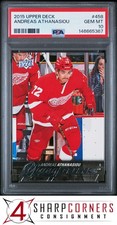 2015 UPPER DECK #458 ANDREAS ATHANASIOU RC YOUNG GUNS PSA 10