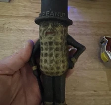 Mr. Peanut Cast Iron Piggy Bank Statue Collector Oil Gas Planters Nut Candy Gift