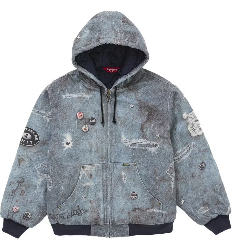 Supreme x HJR Trompe L'oeil Hooded Work Jacket Size Small Brand