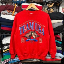 Vintage Team USA 1996 Atlanta Olympics Red Crewneck Sweatshirt Fits Small