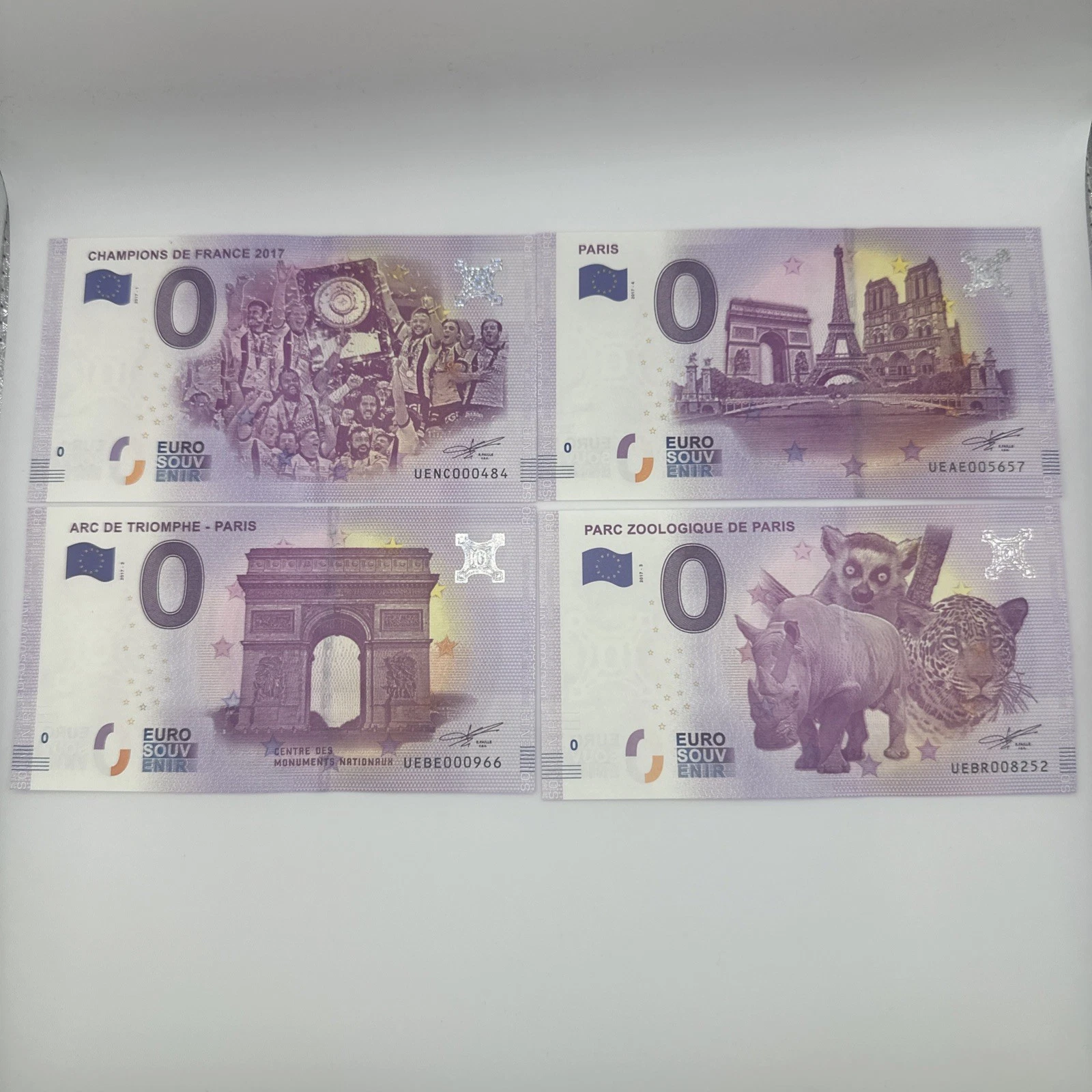 Billet Zéro 0 € Euro Touristique / Souvenir 2017