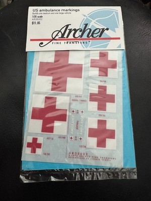 Archer 1/35 Scale US Ambulance Markings Model Accessory #AR35002 New!