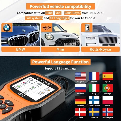 Diagnostic Tool, for Mini Oil Airbag Battery Reset Car OBD 2 Scanner All System - Picture 6 of 23