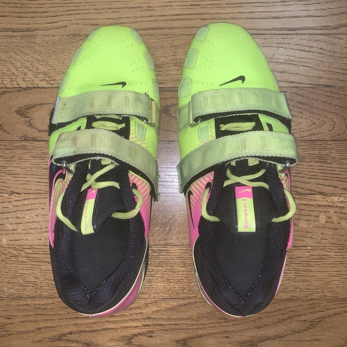 US Size 8 RARE Nike Romaleos 2 'Multi-Color' Volt Pink