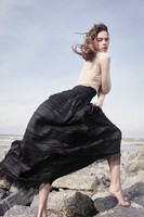 H&m Conscious Exclusive Collection Silk Linen Navy Full Long Maxi Skirt 8 10 12 H&m Conscious Exclusive Collection Silk Linen Navy Full Long Maxi Skirt 8 10 12