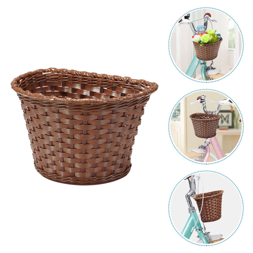 Rear Bike Basket Large Bike Basket Rustic Rattan Bike Basket eBay