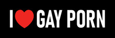 I Love Gay Porno Imán 3x10 Parachoques Pegatina Tamaño Divertido I Corazón Porno Imán