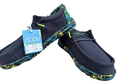 Hey Dude Wally Youth Slip-On Shoes Color Gecko Size Y6-L7