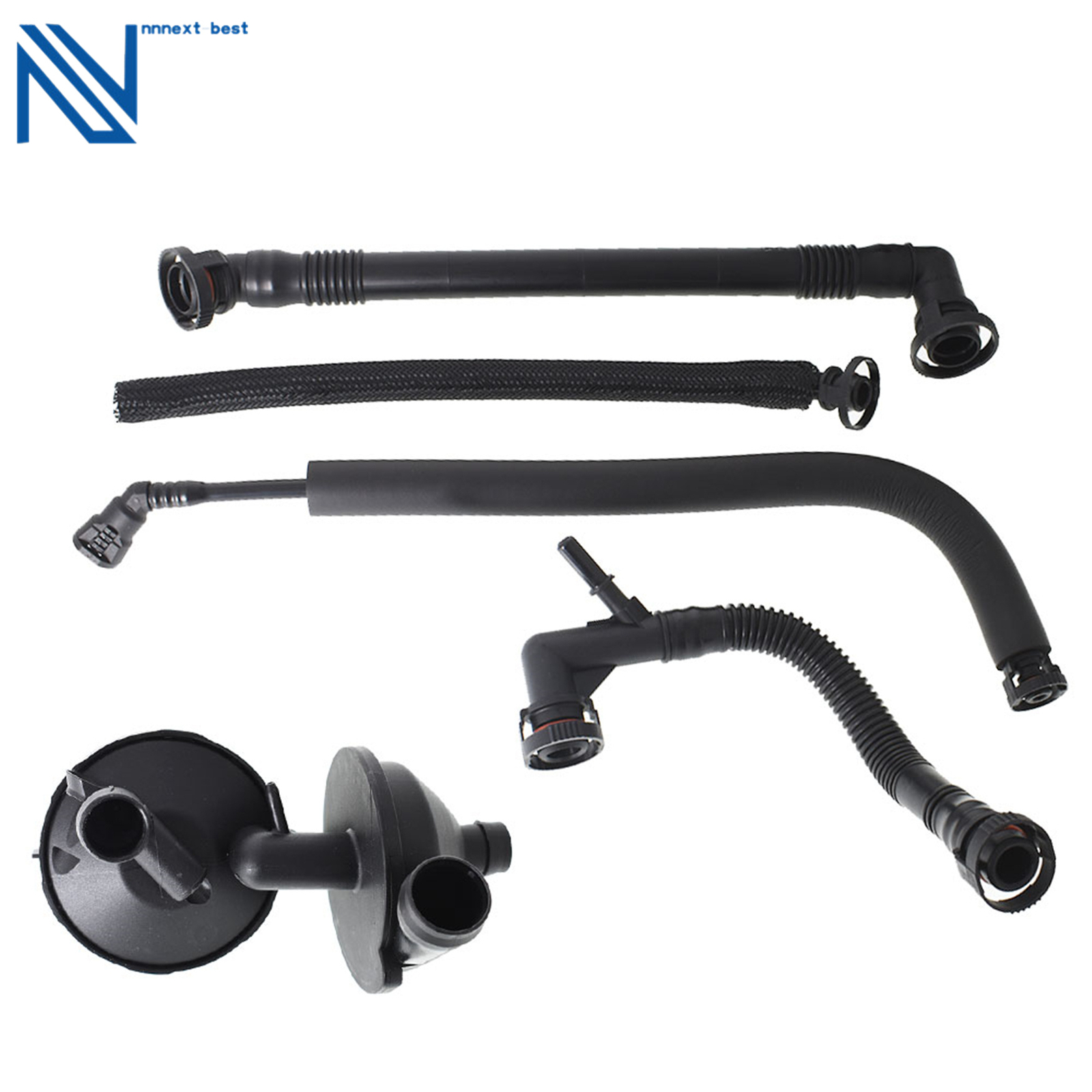 PCV Crankcase Vent Valve & Breather Oil Separator Hose Kit for BMW E46
