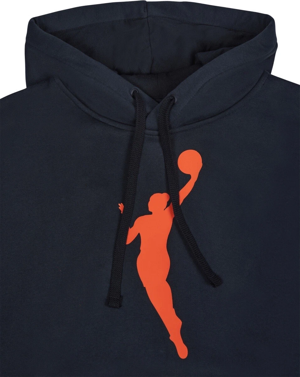 Nike WNBA Mens Small Primary Logo Black Pullover Hoodie Sweatshirt DH5618 010