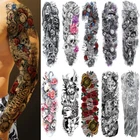 10 Sheets Fake Temporary Tattoo Large Full Arm Sticker Waterproof Black Color US