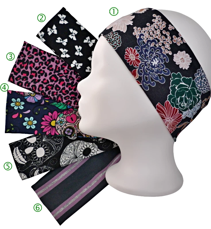 TOMS TÜCHER Haarband Yoga Jogging Sport Band 95% Baumwolle 5% Elasthan schwarz weiß rot blau