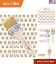 Durable 2-Inch Natural Bristle Chip Paint Brushes   96 Count for Versatile Use