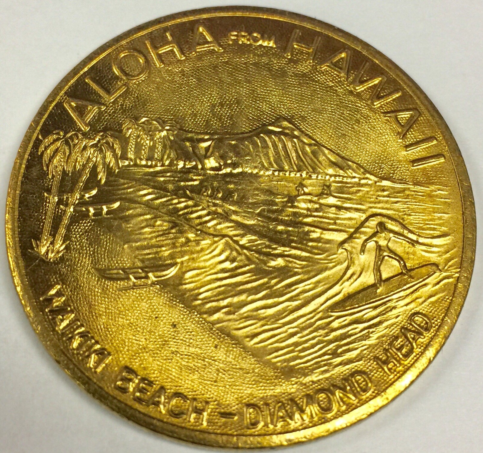 Hawaii 1 Dollar Honolulu Waikiki Beach Diamond Head (Token) Surfing
